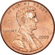 USA Cent Lincoln Bicentennial 2009 KM# 441 IN GOD WE TRUST LIBERTY coin obverse USA Cent Lincoln Bicentennial 2009 KM# 441 IN GOD WE TRUST LIBERTY coin obverse