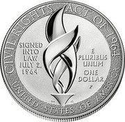 USA Dollar Civil Rights Act 2014 P KM# 579 CIVIL RIGHTS ACT OF 1964 UNITED STATES OF AMERICA SIGNED INTO LAW JULY 2, 1964 E PLURIBUS UNUM ONE DOLLAR coin reverse USA Dollar Civil Rights Act 2014 P KM# 579 CIVIL RIGHTS ACT OF 1964 UNITED STATES OF AMERICA SIGNED INTO LAW JULY 2, 1964 E PLURIBUS UNUM ONE DOLLAR coin reverse
