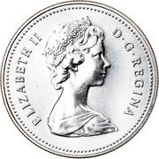 Canada Dollar Griffon Tricentennial 1979 Specimen KM# 124 ELIZABETH II D ∙ G ∙ REGINA coin obverse Canada Dollar Griffon Tricentennial 1979 Specimen KM# 124 ELIZABETH II D ∙ G ∙ REGINA coin obverse