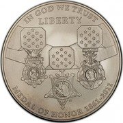 USA Dollar Medal of Honor 2011 S KM# 504 LIBERTY IN GOD WE TRUST MEDAL OF HONOR 1861-2011 coin obverse USA Dollar Medal of Honor 2011 S KM# 504 LIBERTY IN GOD WE TRUST MEDAL OF HONOR 1861-2011 coin obverse