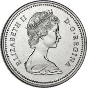Canada Dollar Voyageur Design 1972 KM# 64.2a ELIZABETH II D ∙ G ∙ REGINA coin obverse Canada Dollar Voyageur Design 1972 KM# 64.2a ELIZABETH II D ∙ G ∙ REGINA coin obverse