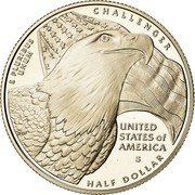 USA Half Dollar American Bald Eagle 2008 S Proof KM# 438 E PLURIBUS UNUM CHALLENGER UNITED STATES OF AMERICA HALF DOLLAR coin reverse USA Half Dollar American Bald Eagle 2008 S Proof KM# 438 E PLURIBUS UNUM CHALLENGER UNITED STATES OF AMERICA HALF DOLLAR coin reverse