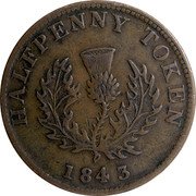 Canada Halfpenny Token Victoria 1843 KM# 3 HALFPENNY TOKEN coin reverse Canada Halfpenny Token Victoria 1843 KM# 3 HALFPENNY TOKEN coin reverse