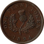 Canada One Penny Token George IV 1832 (imitation) KM# 2a ONE PENNY TOKEN coin reverse Canada One Penny Token George IV 1832 (imitation) KM# 2a ONE PENNY TOKEN coin reverse