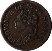 Canada One Penny Token Thistle 1832 KM# 2 PROVINCE OF NOVA SCOTIA coin obverse Canada One Penny Token Thistle 1832 KM# 2 PROVINCE OF NOVA SCOTIA coin obverse