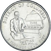 USA Quarter District of Columbia 2009 P KM# 445 DISTRICT OF COLUMBIA E PLURIBUS UNUM DUKE ELLINGTON JUSTICE FOR ALL coin reverse USA Quarter District of Columbia 2009 P KM# 445 DISTRICT OF COLUMBIA E PLURIBUS UNUM DUKE ELLINGTON JUSTICE FOR ALL coin reverse
