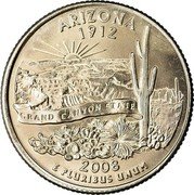 USA Quarter Dollar Arizona 2008 P KM# 423 UNITED STATES OF AMERICA QUARTER DOLLAR LIBERTY IN GOD WE TRUST coin obverse USA Quarter Dollar Arizona 2008 P KM# 423 UNITED STATES OF AMERICA QUARTER DOLLAR LIBERTY IN GOD WE TRUST coin obverse