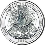 USA Quarter Dollar Hawai'i Volcanoes National Park 2012 D KM# 522 HAWAI'I VOLCANOES HAWAII E PLURIBUS UNUM coin reverse USA Quarter Dollar Hawai'i Volcanoes National Park 2012 D KM# 522 HAWAI'I VOLCANOES HAWAII E PLURIBUS UNUM coin reverse