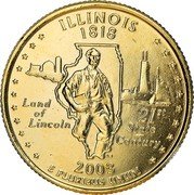 USA Quarter Dollar Illinois 2003 P KM# 343 UNITED STATES OF AMERICA QUARTER DOLLAR LIBERTY IN GOD WE TRUST coin obverse