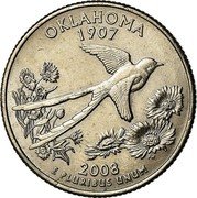 USA Quarter Dollar Oklahoma 2008 P KM# 421 UNITED STATES OF AMERICA QUARTER DOLLAR LIBERTY IN GOD WE TRUST coin obverse USA Quarter Dollar Oklahoma 2008 P KM# 421 UNITED STATES OF AMERICA QUARTER DOLLAR LIBERTY IN GOD WE TRUST coin obverse