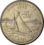USA Quarter Dollar Rhode Island 2001 P KM# 320 UNITED STATES OF AMERICA QUARTER DOLLAR LIBERTY IN GOD WE TRUST coin obverse USA Quarter Dollar Rhode Island 2001 P KM# 320 UNITED STATES OF AMERICA QUARTER DOLLAR LIBERTY IN GOD WE TRUST coin obverse