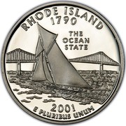 USA Quarter Dollar Rhode Island 2001 S KM# 320a RHODE ISLAND 1790 E PLURIBUS UNUM THE OCEAN STATE coin reverse USA Quarter Dollar Rhode Island 2001 S KM# 320a RHODE ISLAND 1790 E PLURIBUS UNUM THE OCEAN STATE coin reverse