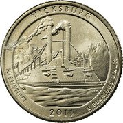 USA Quarter Dollar Vicksburg National Military Park 2011 P KM# 497 UNITED STATES OF AMERICA QUARTER DOLLAR LIBERTY IN GOD WE TRUST coin obverse USA Quarter Dollar Vicksburg National Military Park 2011 P KM# 497 UNITED STATES OF AMERICA QUARTER DOLLAR LIBERTY IN GOD WE TRUST coin obverse