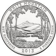 USA Quarter Dollar White Mountain National Forest 2013 D KM# 542 WHITE MOUNTAIN NEW HAMPSHIRE E PLURIBUS UNUM coin reverse USA Quarter Dollar White Mountain National Forest 2013 D KM# 542 WHITE MOUNTAIN NEW HAMPSHIRE E PLURIBUS UNUM coin reverse