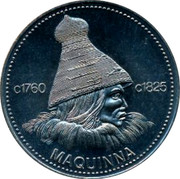 Canada $1.00 British Columbia - Maquinna 1977 UNC C1760 C1825 MAQUINNA coin obverse Canada $1.00 British Columbia - Maquinna 1977 UNC C1760 C1825 MAQUINNA coin obverse