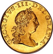UK 1/2 Guinea George III Pattern 1763 KM# Pn43 GEORGIVS∙III∙DEI∙GRATIA∙ coin obverse UK 1/2 Guinea George III Pattern 1763 KM# Pn43 GEORGIVS∙III∙DEI∙GRATIA∙ coin obverse