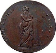 UK 1/2 Penny Middlesex - Duke of York ND  GOD SEND PEACE coin reverse UK 1/2 Penny Middlesex - Duke of York ND  GOD SEND PEACE coin reverse