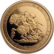 UK 1/2 Sovereign 200 Years of the Modern Sovereign 2017 Proof HONI SOIT QUI MAL Y PENSE coin reverse UK 1/2 Sovereign 200 Years of the Modern Sovereign 2017 Proof HONI SOIT QUI MAL Y PENSE coin reverse