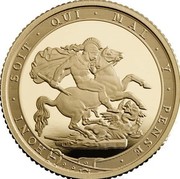 UK 1/4 Sovereign 200th Anniversary of the Modern Sovereign 2017 Proof HONI∙SOIT∙QUI∙MAL∙Y∙PENSE∙ BP coin reverse UK 1/4 Sovereign 200th Anniversary of the Modern Sovereign 2017 Proof HONI∙SOIT∙QUI∙MAL∙Y∙PENSE∙ BP coin reverse