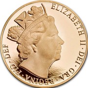 UK 1/4 Sovereign Quarter Sovereign (Rare Portrait) 2016 Proof ELIZABETH II.DEI.GRA.REGINA.FID.DEF JB coin obverse UK 1/4 Sovereign Quarter Sovereign (Rare Portrait) 2016 Proof ELIZABETH II.DEI.GRA.REGINA.FID.DEF JB coin obverse