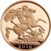 UK 1/4 Sovereign Quarter Sovereign (Rare Portrait) 2016 Proof 2016 BP coin reverse UK 1/4 Sovereign Quarter Sovereign (Rare Portrait) 2016 Proof 2016 BP coin reverse
