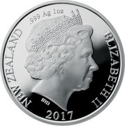 New Zealand $1 50 Years of New Zealand Decimal Currency Coin 2017 Proof NEW ZEALAND .999 AG 1 OZ ELIZABETH II 2017 IRB coin obverse New Zealand $1 50 Years of New Zealand Decimal Currency Coin 2017 Proof NEW ZEALAND .999 AG 1 OZ ELIZABETH II 2017 IRB coin obverse