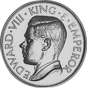 New Zealand 1 Crown Edward VIII Pattern 1936 X# 1 EDWARD VIII KING & EMPEROR coin obverse New Zealand 1 Crown Edward VIII Pattern 1936 X# 1 EDWARD VIII KING & EMPEROR coin obverse