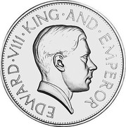 New Zealand 1 Crown Edward VIII Pattern 1936 X# 2 EDWARD VIII KING AND EMPEROR coin obverse New Zealand 1 Crown Edward VIII Pattern 1936 X# 2 EDWARD VIII KING AND EMPEROR coin obverse