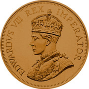 New Zealand 1 Crown Edward VIII Pattern 1937 X# 12 EDWARDVS VIII KING EMPEROR coin obverse New Zealand 1 Crown Edward VIII Pattern 1937 X# 12 EDWARDVS VIII KING EMPEROR coin obverse