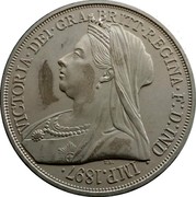 New Zealand 1 Crown Queen Victoria Pattern 2008 X# 8 VICTORIA REG DEI GRA BRITT REGINA F D IND IMP 1897 coin obverse New Zealand 1 Crown Queen Victoria Pattern 2008 X# 8 VICTORIA REG DEI GRA BRITT REGINA F D IND IMP 1897 coin obverse