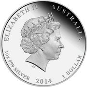 Australia 1 Dollar 100 Years of Australian Military Aviation 2014 Proof KM# 2168 ELIZABETH II AUSTRALIA 1OZ 999 SILVER 2014 1 DOLLAR IRB coin obverse Australia 1 Dollar 100 Years of Australian Military Aviation 2014 Proof KM# 2168 ELIZABETH II AUSTRALIA 1OZ 999 SILVER 2014 1 DOLLAR IRB coin obverse