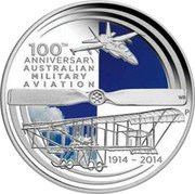 Australia 1 Dollar 100 Years of Australian Military Aviation 2014 Proof KM# 2168 100TH ANNIVERSARY OF AUSTRALIAN MILITARY AVIATION 1914 - 2014 coin reverse Australia 1 Dollar 100 Years of Australian Military Aviation 2014 Proof KM# 2168 100TH ANNIVERSARY OF AUSTRALIAN MILITARY AVIATION 1914 - 2014 coin reverse