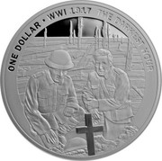 New Zealand 1 Dollar 1917 The Darkest Hour 2017 Proof ONE DOLLAR WWI 1917 THE DARKEST HOUR coin reverse New Zealand 1 Dollar 1917 The Darkest Hour 2017 Proof ONE DOLLAR WWI 1917 THE DARKEST HOUR coin reverse