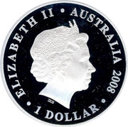 Australia 1 Dollar America's Cup Victory 1983-2008 2008 P Proof ELIZABETH II AUSTRALIA 2008 1 DOLLAR IRB coin obverse Australia 1 Dollar America's Cup Victory 1983-2008 2008 P Proof ELIZABETH II AUSTRALIA 2008 1 DOLLAR IRB coin obverse