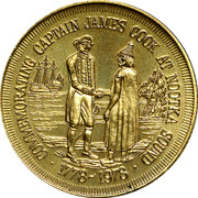 Canada 1 Dollar Captain James Cook at Nootka Sound 1978 UNC COMMEMORATING CAPTAIN JAMES COOK AT NOOTKA SOUND 1778-1978 coin reverse Canada 1 Dollar Captain James Cook at Nootka Sound 1978 UNC COMMEMORATING CAPTAIN JAMES COOK AT NOOTKA SOUND 1778-1978 coin reverse