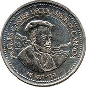 Canada 1 Dollar Jacques Cartier - 24 juillet 1534 1984 JACQUES CARTIER DECOUVREUR DU CANADA - NE 1491-1557 coin obverse Canada 1 Dollar Jacques Cartier - 24 juillet 1534 1984 JACQUES CARTIER DECOUVREUR DU CANADA - NE 1491-1557 coin obverse