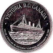 Canada 1 Dollar The Princess Marguerite 1981 UNC VICTORIA B.C.CANADA PRINCESS MARGUERITE VALUE 1 DOLLAR IN VICTORIA - EXPIRES SEPTEMBER 30, 1981 coin reverse Canada 1 Dollar The Princess Marguerite 1981 UNC VICTORIA B.C.CANADA PRINCESS MARGUERITE VALUE 1 DOLLAR IN VICTORIA - EXPIRES SEPTEMBER 30, 1981 coin reverse