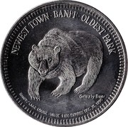Canada 1 Dollar Town of Banff 1990 UNC NEWEST TOWN - BANFF - OLDEST PARK GRIZZLY BEAR BANFF/LAKE LOUISE - VALUE $1.00 EXPIRES DEC. 15, 1990 coin reverse Canada 1 Dollar Town of Banff 1990 UNC NEWEST TOWN - BANFF - OLDEST PARK GRIZZLY BEAR BANFF/LAKE LOUISE - VALUE $1.00 EXPIRES DEC. 15, 1990 coin reverse