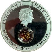 Australia 1 Dollar (Treasures of the World) ELIZABETH II AUSTRALIA 1 OZ 999 SILVER 2014 1 DOLLAR. coin obverse Australia 1 Dollar (Treasures of the World) ELIZABETH II AUSTRALIA 1 OZ 999 SILVER 2014 1 DOLLAR. coin obverse