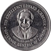 Canada 1 Dollar Winnipeg - Manitoba - Red River Dollar 1979 UNC HIS EXCELLENCY EDWARD SCHREYER INSTALLED JAN. 22, 1979 GOVERNOR GENERAL OF CANADA coin obverse Canada 1 Dollar Winnipeg - Manitoba - Red River Dollar 1979 UNC HIS EXCELLENCY EDWARD SCHREYER INSTALLED JAN. 22, 1979 GOVERNOR GENERAL OF CANADA coin obverse