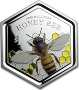 New Zealand $1 Honey Bee 2016 APIS MELLIFERA HONEY BEE $1 coin reverse New Zealand $1 Honey Bee 2016 APIS MELLIFERA HONEY BEE $1 coin reverse