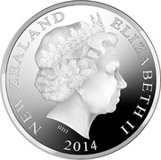 New Zealand $1 Kiwi Treasures 2014 Proof NEW ZEALAND ELIZABETH II 2014 IRB coin obverse New Zealand $1 Kiwi Treasures 2014 Proof NEW ZEALAND ELIZABETH II 2014 IRB coin obverse