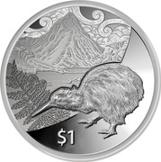 New Zealand $1 Kiwi Treasures 2014 Proof $1 coin reverse New Zealand $1 Kiwi Treasures 2014 Proof $1 coin reverse