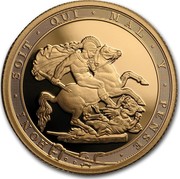 UK 1 Sovereign Sovereign 2017 HONI SOIT QUI MAL Y PENSE coin reverse
