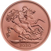 UK 1 Sovereign Sovereign 2020 Privy 75th Anniversary of VE Day KM# 1332 2018 B.P. coin reverse UK 1 Sovereign Sovereign 2020 Privy 75th Anniversary of VE Day KM# 1332 2018 B.P. coin reverse