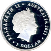 Australia $1 Tree Frog & Greater Blue Mountains 2011 P UNC ELIZABETH II AUSTRALIA 2011 IRB coin obverse Australia $1 Tree Frog & Greater Blue Mountains 2011 P UNC ELIZABETH II AUSTRALIA 2011 IRB coin obverse