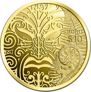 New Zealand $10 Maori art - Koru 2013 KORU $10 coin reverse New Zealand $10 Maori art - Koru 2013 KORU $10 coin reverse