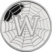 UK 10 Pence W - World Wide Web 2018 Proof: Limited Edition Presentation: 15000 W coin reverse
