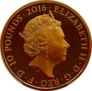 UK 10 Pounds 90th Birthday of Queen Elizabeth II 2016 Proof ELIZABETH II∙D∙G∙REG∙F∙D∙10 POUNDS∙2016∙ J.C coin obverse UK 10 Pounds 90th Birthday of Queen Elizabeth II 2016 Proof ELIZABETH II∙D∙G∙REG∙F∙D∙10 POUNDS∙2016∙ J.C coin obverse