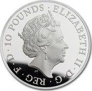 UK 10 Pounds Britannia 2016 ELIZABETH II ∙ D ∙ G ∙ REG ∙ F ∙ D ∙ 10 POUNDS ∙ J.C coin obverse UK 10 Pounds Britannia 2016 ELIZABETH II ∙ D ∙ G ∙ REG ∙ F ∙ D ∙ 10 POUNDS ∙ J.C coin obverse